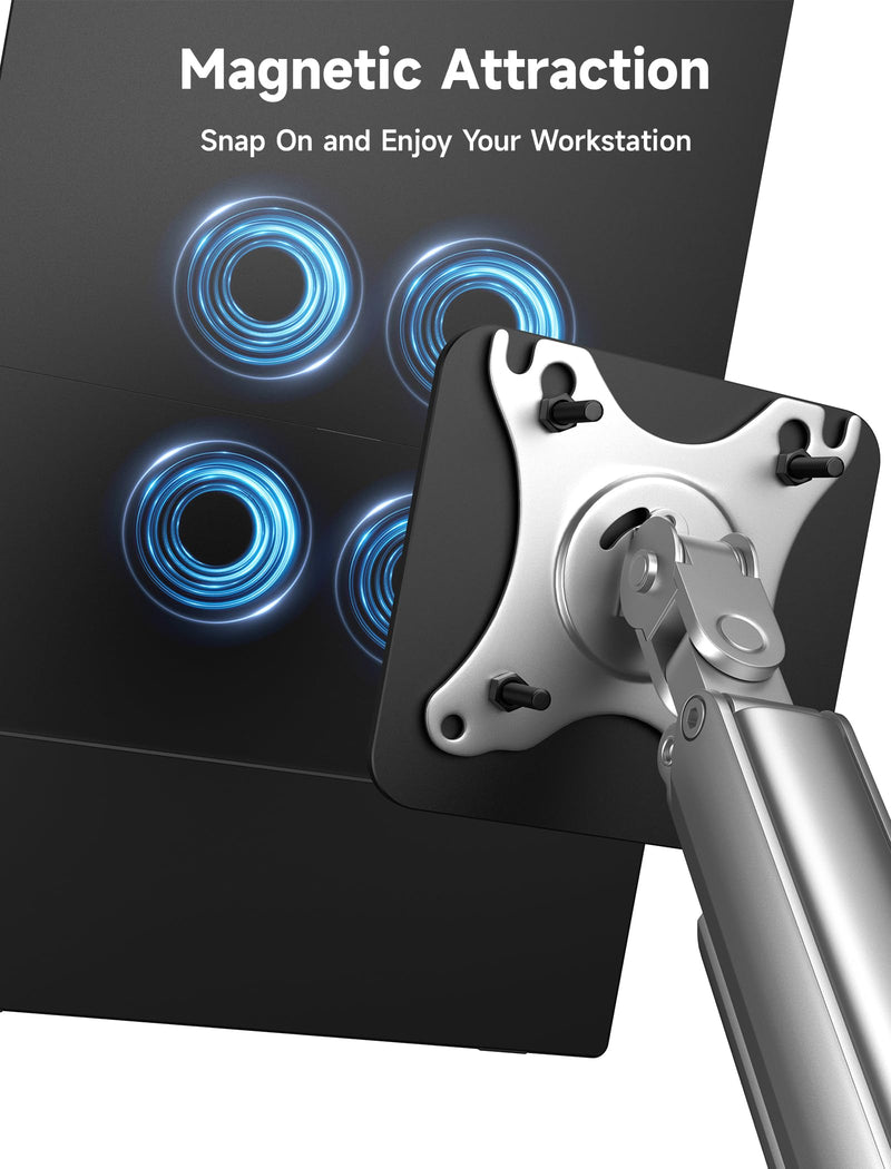 JSAUX Snap VESA Mount Adapter for FlipGo 13.5", 15.6" and 16" Monitors | Snap-on VESA adapter for FlipGo 13.5, 15.6 and 16-inch dual portable monitors; ready for monitor arm or wall mount setups