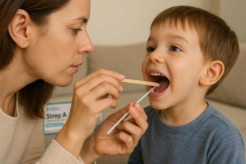 [AUSTRALIA] - Medicinadellavoro.com Streptococcal Rapid Test, Children and Adults, Throat Streptococcal Test Detection of Streptococcal Group A, Useful for Fever, Sore Throat, Result 10 Minutes (2 Tests) 2 TEST 