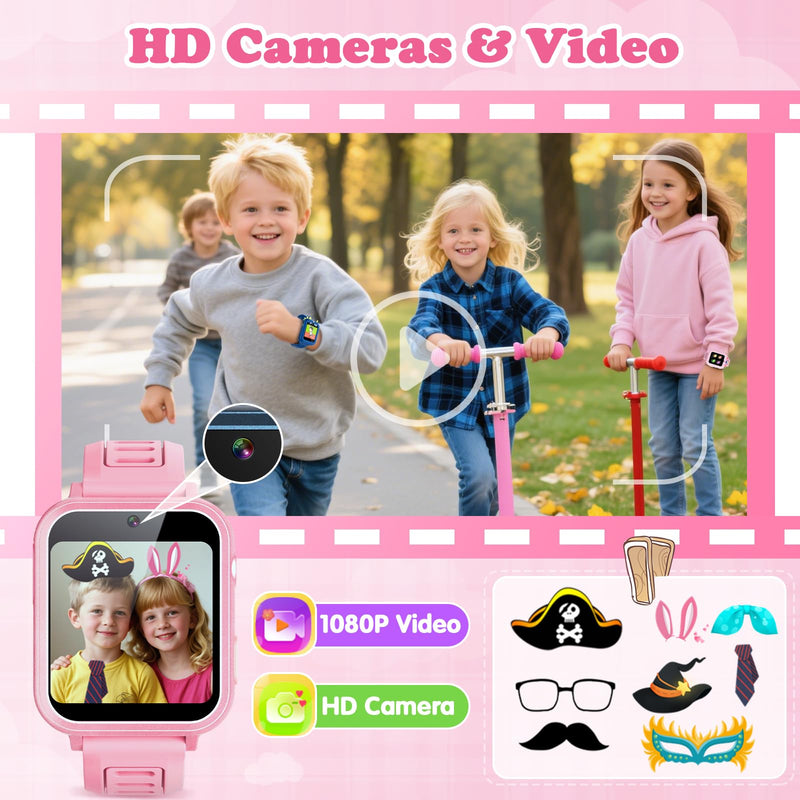 Sedzofan Kids Smart Watch with Case & Kids Waterproof Smart Watch Gift for Girls Age 5-12
