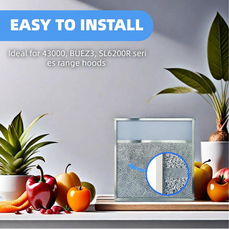 [AUSTRALIA] - BP57 Stove Hood Vent Filter with Light Lens,Kitchen Exhaust Grease Filter, Grease Air Filter 11 3/8" x 11 3/4" (1-Pack) for Broan-NuTone fit 43000 Series Range Hood 