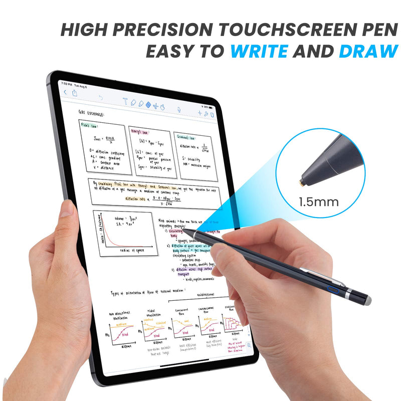 Stylus for Dell 2 in 1 Laptop Pen, EDIVIA Digital Pencil with 1.5mm Ultra Fine Tip Penicl for Dell 2 in 1 Laptop Stylus, Black