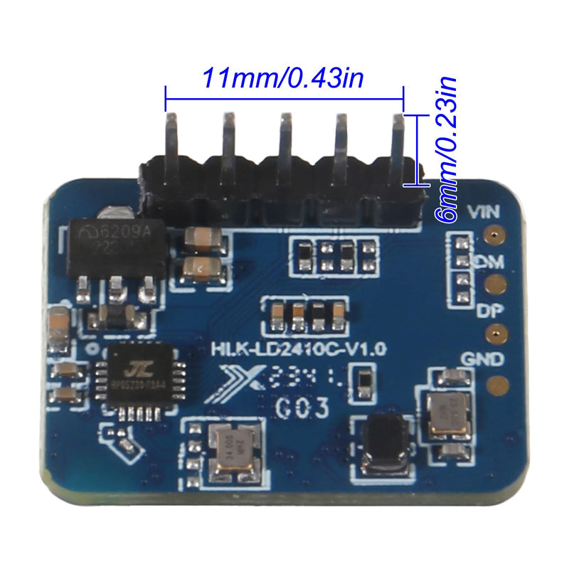 3pcs LD2410C Human Presence Radar Sensor Module HLK-LD2410 Sensor Module LD2410 Millimeter Wave Radar Sensor Module Non Contact 24GHz ISM Band Serial Port IO Level Output