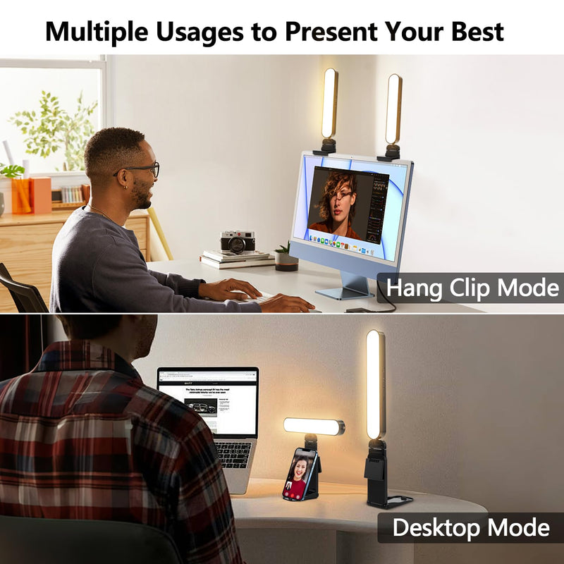 [AUSTRALIA] - yAyusi Dual-lamp Video Conference Lighting, LED Streaming Light with Remote and Touch Control, Zoom Lighting for Computer,Webcam Monitor Laptop Ring Light for Video Calls/Zoom Meetings/Video Recording 
