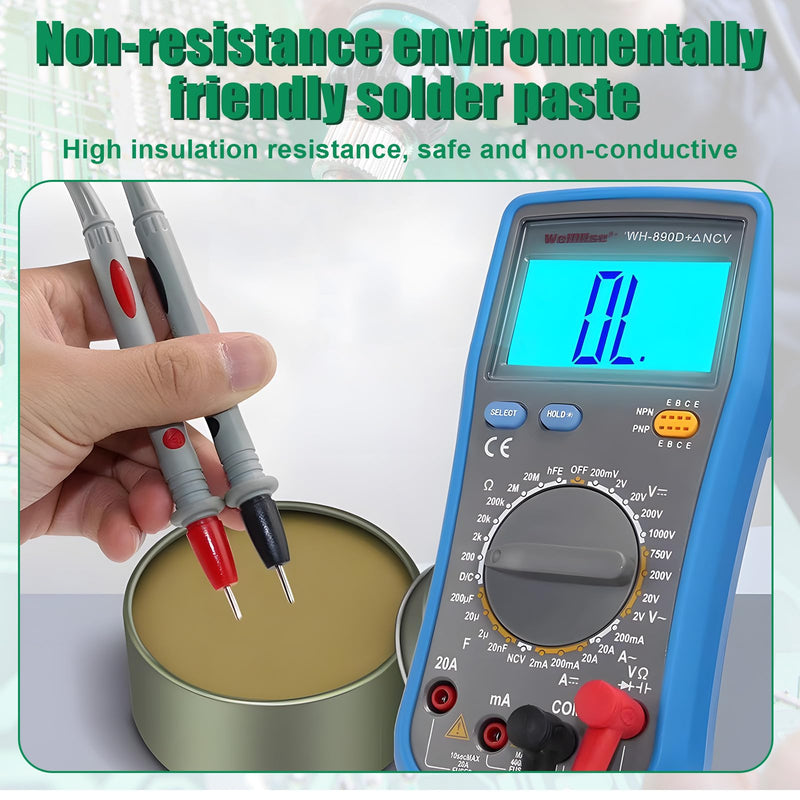 Solder Flux, Solder Paste, No Clean Solder Grease Flux with Solder with Flux, Soldering Paste Flux for Precision for Machines, Metal, Sheet Metal, Telephones, PC Cards, Components