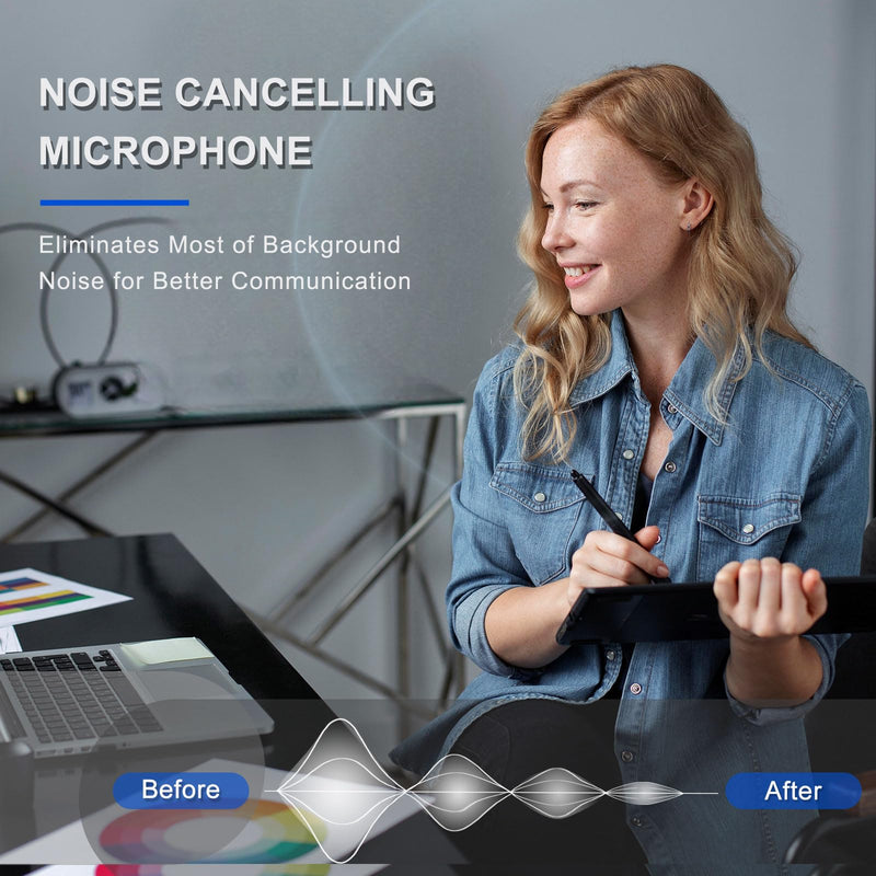 Callez Computer Headset, 3.5mm Cell Phone Headset with Mic Noise Cancelling, USB-C Wired Headphone for PC Laptop Mac iPhone Samsung Zoom Teams Call Center Home Office Work, in-line Controls Black