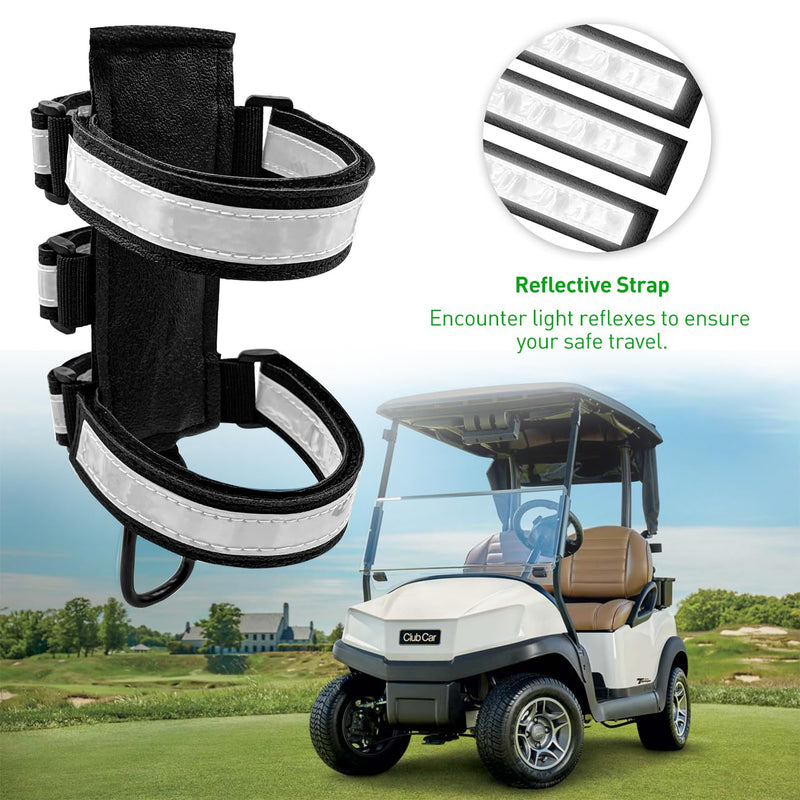Reflective Bike Speaker Mount Compatible with Golf Cart Motorcycle UTV Ebike Bicycle Scooter Wheeler Chair Handlebar, XL Large Adjustable Speaker Holder Strap for Outdoor Use