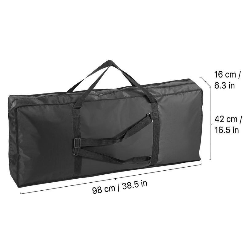 Flexzion Piano Keyboard Gig Bag (61 Key Note) Digital Electronic Keyboard Waterproof Soft w/Carrying Handle, Pockets, Adjustable Shoulder Strap, Music Storage Accessories for Concert Tour Travel