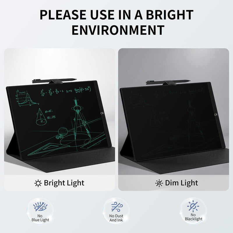 LCD Writing Tablet for Adults: 11.5 inch Full Screen with PU Leather Case | Drawing Tablet Reusable Erasable Digital Notepad with Hall Switch and Tablet Case for Gift Birthday