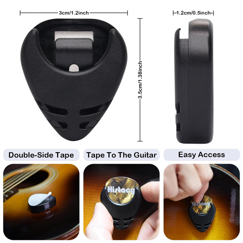 Guitar Accessories Kit: Clip On Guitar Tuner, 3 in 1 Guitar Capo, 30 Guitar Picks, Pick Holder, Leather Plectrum Pouch Keyring & Storage Case for Acoustic Electric Guitar, Bass, Ukulele
