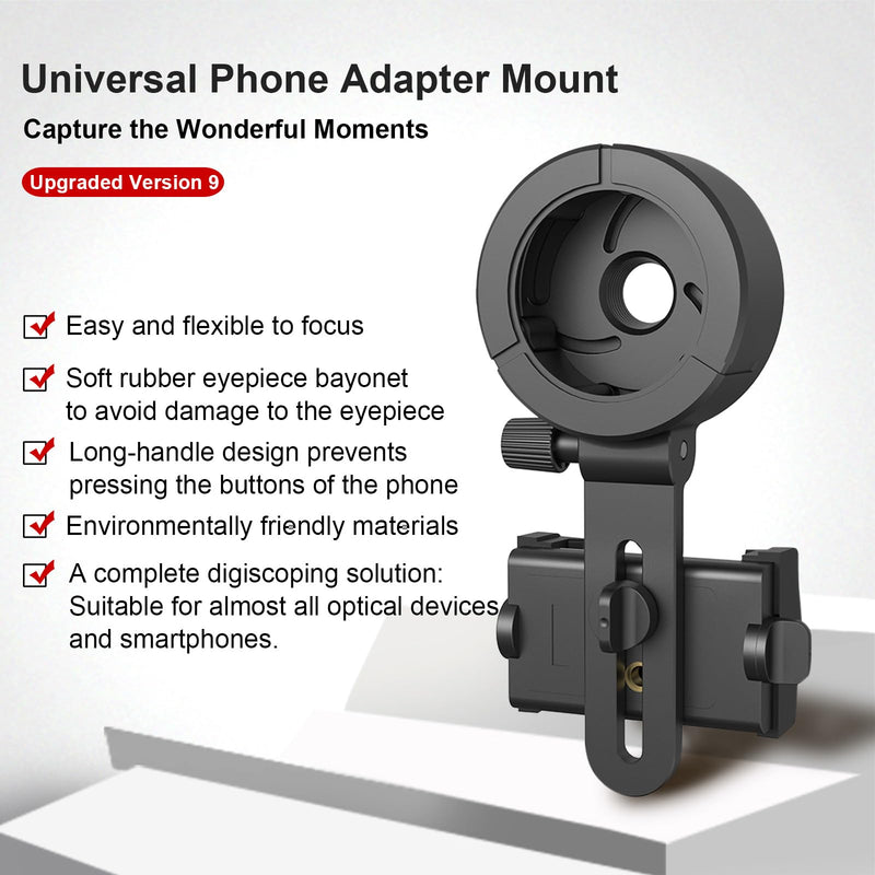 Eyeskey Universal Phone Adapter - Capture Stunning Moments with Your Smartphone through Binoculars, Monoculars, Scopes, Telescopes, and Microscopes - Fits Most Smartphones L