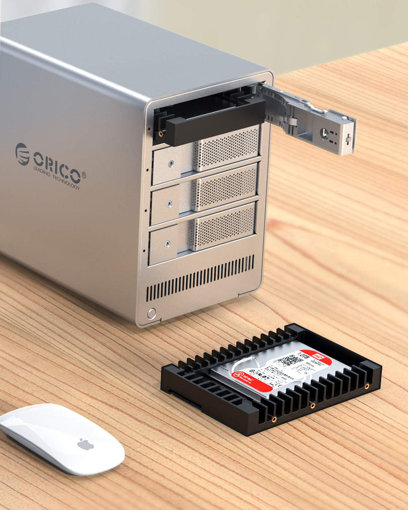 ORICO 2.5 SSD SATA to 3.5 Hard Drive Adapter Internal Drive Bay Converter Mounting Bracket Caddy Tray for 7 / 9.5 / 12.5mm 2.5 inch HDD / SSD with SATA III Interface(1125SS)