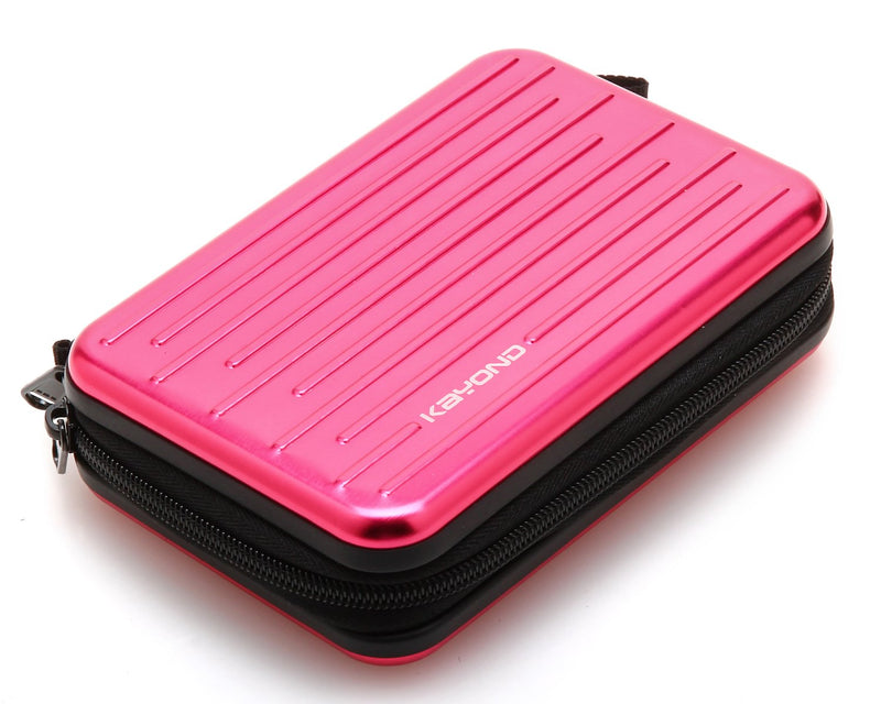 KAYOND Anti-Shock Silver Aluminium Carry Travel Protective Storage Case Bag for 2.5" Inch Portable External Hard Drive HDD USB 2.0/3.0 (Red) Red