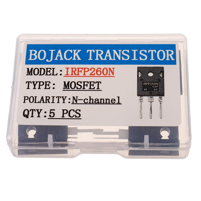BOJACK IRFP260 MOSFET Transistors IRFP260N 50A 200V N-Channel Power MOSFET IRFP260NPBF TO-247AC (Pack of 5)