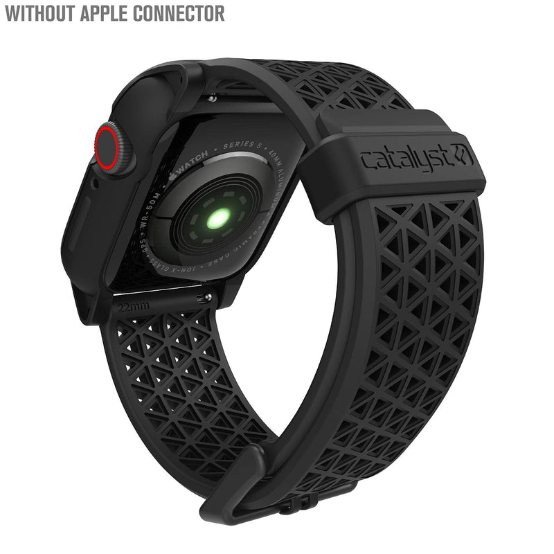 Catalyst Designed for Apple Watch SE 38mm 40mm, Series 6, Breathable, Sports Wristband Strap Replacement Band Without connectors Designed for Series SE/6/5/4/3/2/1 - Stealth Black