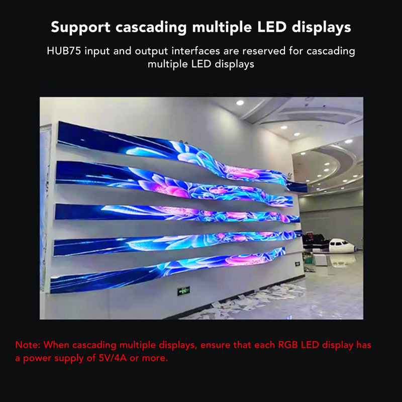 Annadue RGB Full Colour LED Matrix Panel 96 x 48 Pixels, 4608 RGB LEDs, Adjustable Brightness, 2.5 mm Spacing, Bendable LED Matrix Display, Compatible with Rasp Pipico/ESP32 for