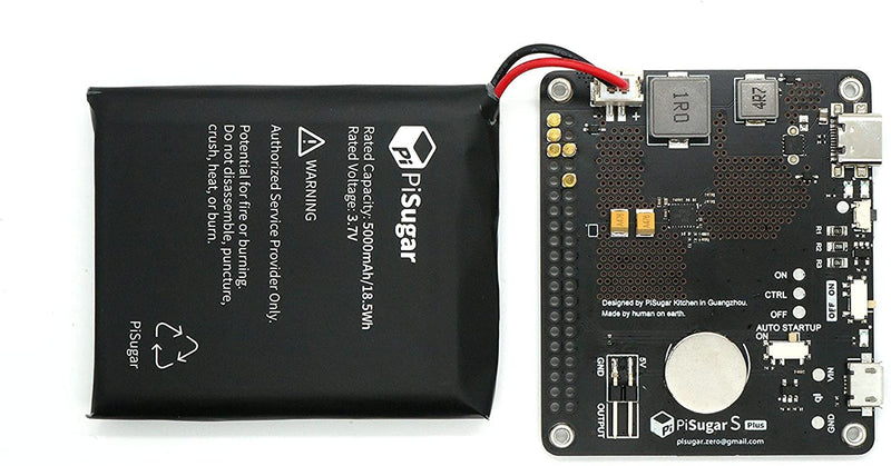 Pisugar S Pro Portable 5000 mAh UPS Lithium Battery Power Module Power Supply for Every Raspberry Pi 3B/3B+/4B Model Accessories handhold
