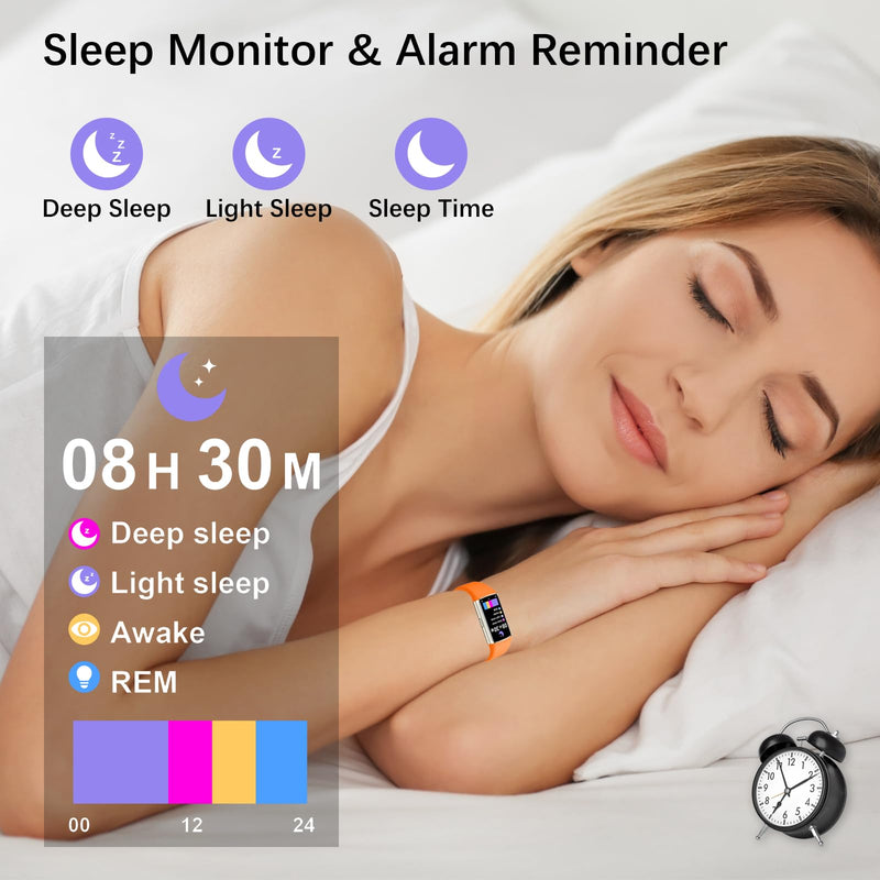 Smart Watch, Step Tracker Watch with 24/7 Heart Rate Monitor, Blood Oxygen, Sleep Monitor, Step Counter, Sports, IP68 Waterproof Fitness Watches for Men Women Compatible with Android & iPhone (Silver) Silver
