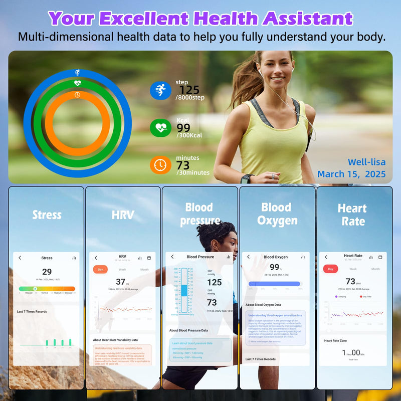 Smart Ring for Women and Men – Fitness & Health Smart Ring with Heart Rate and Sleep Tracking – Waterproof Activity & Wellness Ring Compatible with iPhone and Android (11#)