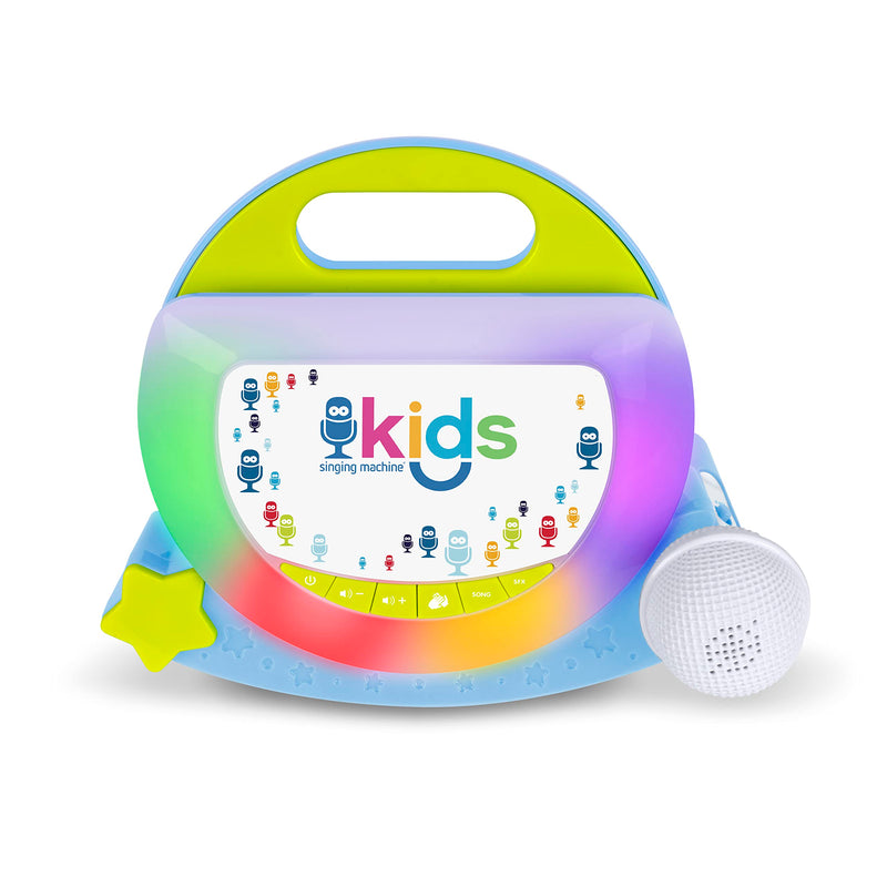 Singing Machine Kids SMK929BG Portable Sing-Along Speaker with Pre-Recorded Songs and Sound Effects, Blue/Green