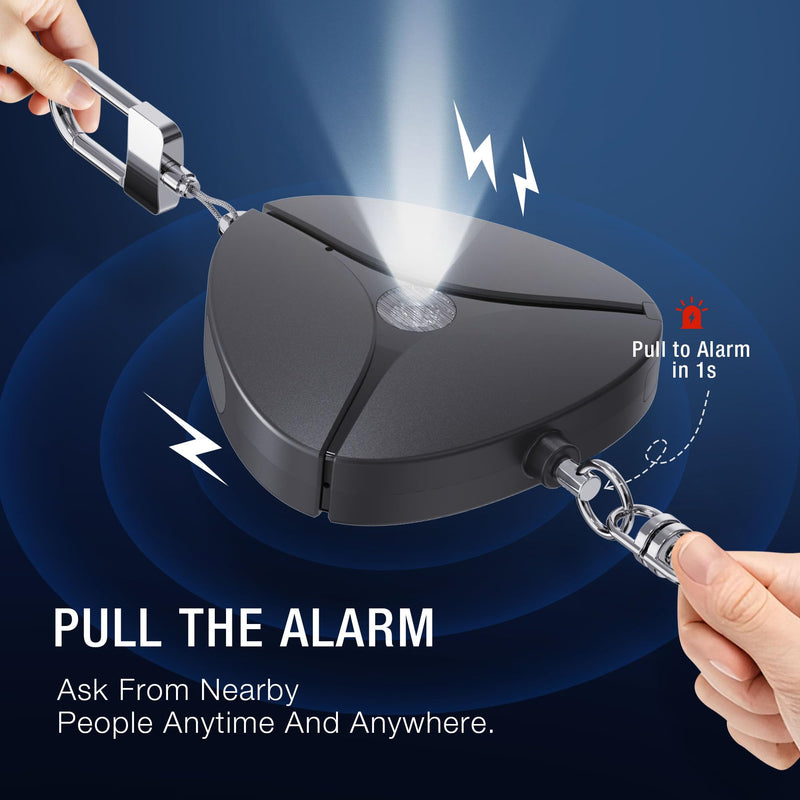 [AUSTRALIA] - GPS Tracker Detector & Signal Detector – Portable Hidden Camera Detector and Tracker Detector with Alarm & Flashlight, Travel Security Keychain for Women Black 