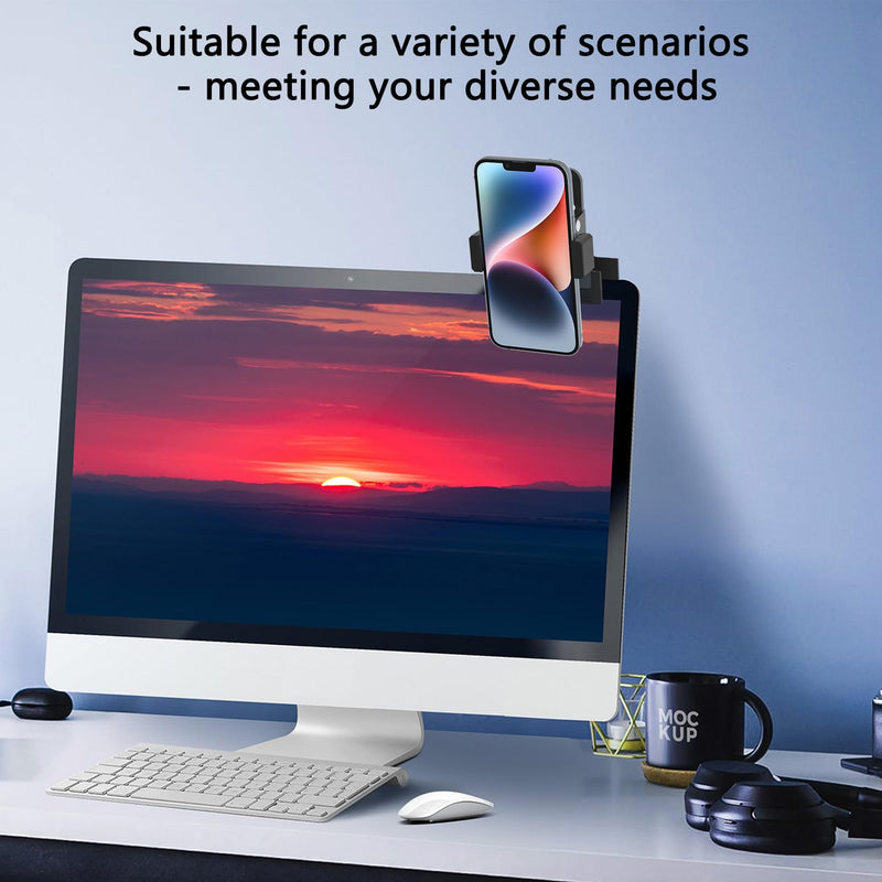 [AUSTRALIA] - Metal holder Clip Clamp Mount 360 Degree Rotation 1/4 inch Screw for iPhone 16 15 14 13 12 series Samsung Oneplus Xiaomi Cell Phones and Arlo/Blink/Eufycam/Wyze/Nest/reolink/Tapo camera series for Phone 