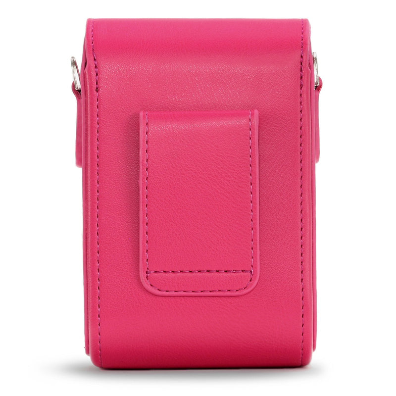 MegaGear MG1561 Leather Camera Case with Strap Compatible with Sony Cyber-Shot DSC-RX100 VI, DSC-RX100 V, DSC-RX100 IV - Hot Pink
