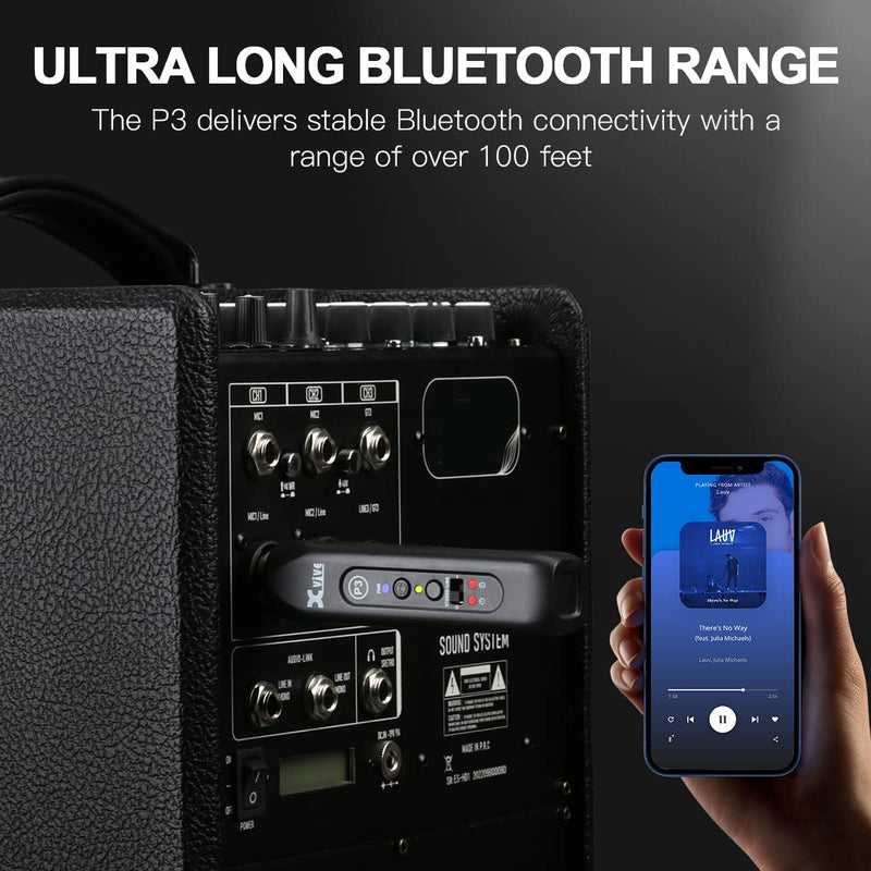 Xvive P3 Bluetooth XLR Receiver for Audio Mixer, Active PA, DJ Systems P3 Bluethooth Receiver