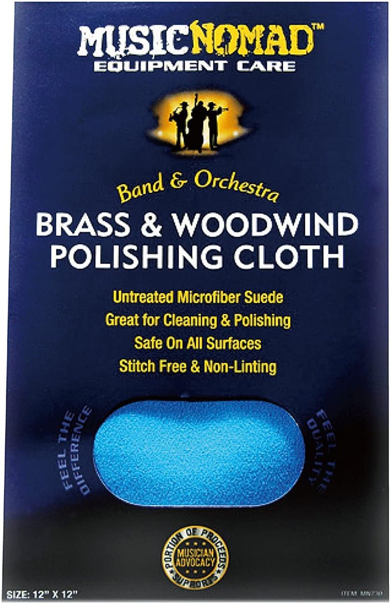 [AUSTRALIA] - MusicNomad Lacquer Polish for Brass & Woodwind Instruments, 4 oz. (MN700) & Brass & Woodwind Premium Microfiber Polishing Cloth (MN730) 
