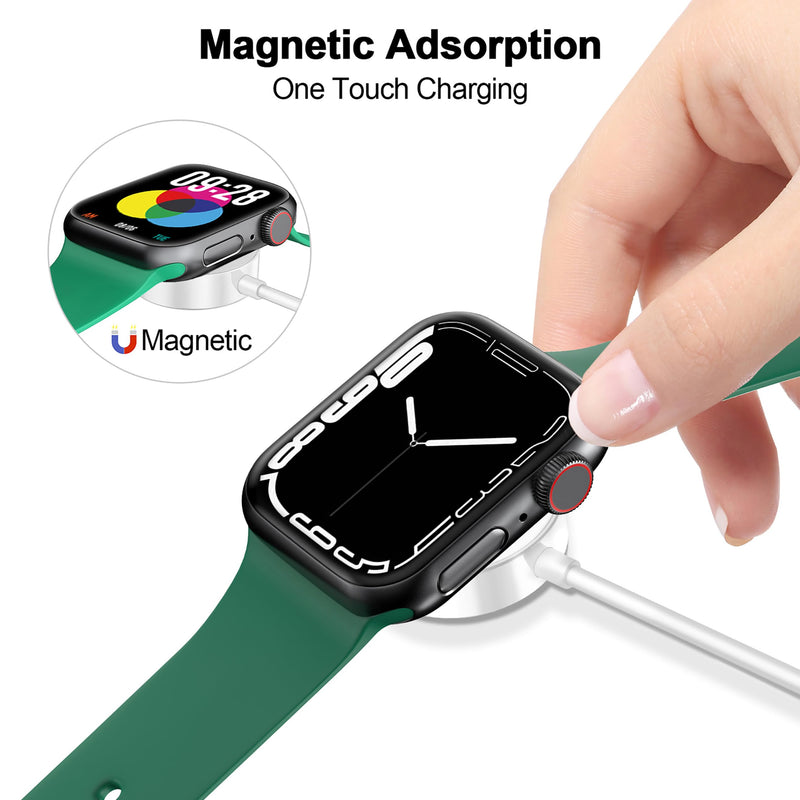 𝟐𝟎𝟐𝟒 𝐔𝐩𝐠𝐫𝐚𝐝𝐞𝐝 Magnetic Charging Cable for Apple Watch Charger,[USB C Port] Wireless Charger Coaxial Cables Compatible with iWatch Series Ultra2/Ultra/8/7/6/SE/SE2/5/4/3/2[3.3FT/1M],White White 1.0M