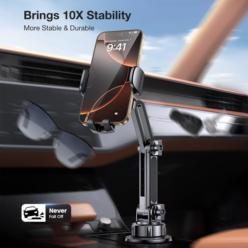 Cup Holder Phone Holder, [Easy Install] Adjustable Long Neck Cup Phone Holder for Car, [Sturdy & Durable] Universal Car Phone Holder for iPhone, Samsung, Google and All 4"-7" Smartphones Black -