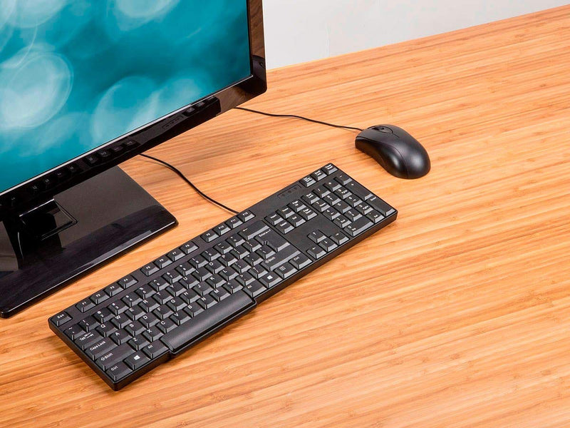 Monoprice Essential USB Keyboard - Black, Comfortable Key Action, Ideal Key Layout, Simple Wired Operation, Functional Form Factor