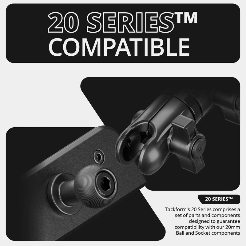 Tackform Link Vent Mount Universal Phone Holder - Compatible with 2020-2025 Ford Transit (Excluding Connect) | Not for Use with Factory 12" Screen | All-Metal | Professional Grade, Heavy-Duty | Black