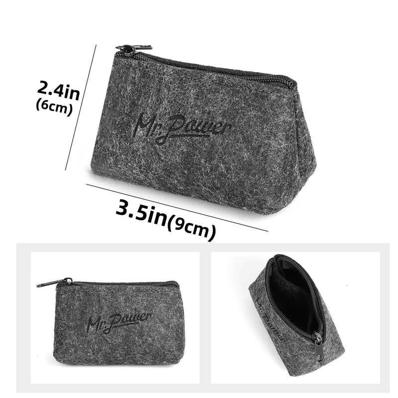 Mr.Power Guitar Slide Chrome Stainless Steel Finger Slides, Long and Short Set Metal Guitar Tube Tone Ring, for Electric Acoustic Guitar Bass, Celluloid Thumb & Finger Picks Plectrums + Portable Bag