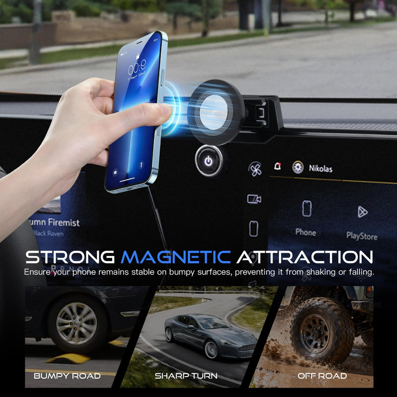 Autorder Magnetic Car Phone Holder for 2025-2026 Chevy Chevrolet Equinox Accessories Strong Adsorption Phone Mount for MagSafe Stabilization Magnetic Phone Stand 360° Rotation(Not for EV)