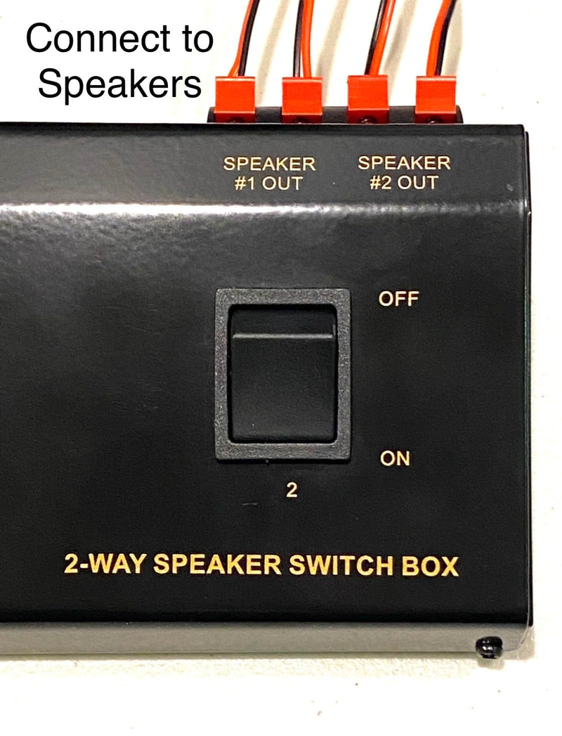 A/B A+B Switch 1 in - 2 Out 2 Way Stereo Receiver Speaker Set Selector