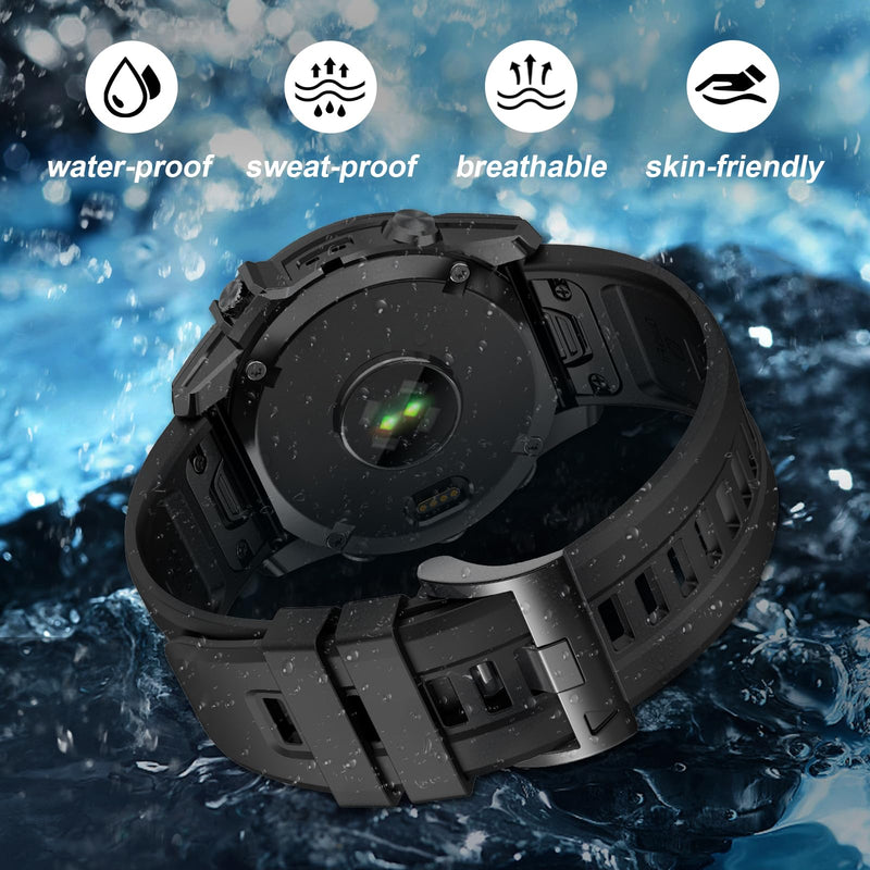 EZMVZKU 26mm Easyfit Straps for Garmin Fenix 8 AMOLED/8 Pro 51mm/7X/7XPro Sapphire Solar Watchands Replacement for Fenix 6X/6X Pro/5X/5X Plus/Enduro 3/2/Quatix 8/epix Pro/Descent Mk3i/Tactix 8 51mm 7pack1