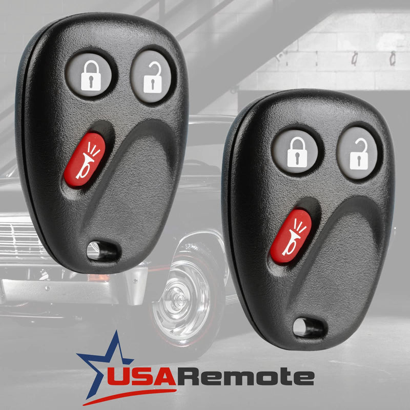 Key Fob Keyless Entry Remote fits 2003-2006 Chevy Tahoe Suburban Silverado Avalanche Equinox SSR / GMC Sierra Yukon / Cadillac Escalade / Hummer H2 / Pontiac Torrent / Saturn Vue (LHJ011), Set of 2 g-lhj [2]
