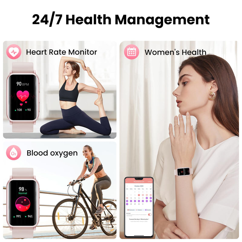Smart Watch for Men Women (Answer/Make Calls), 1.57" Curved Screen Fitness Tracker, smartwatch with 24/7 Heart Rate/Sleep Monitor, Two Straps Activity Trackers, Compatible with Android & iOS
