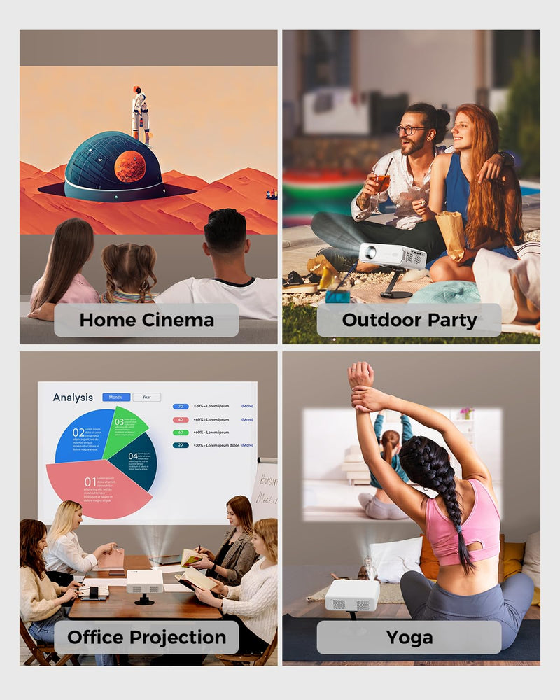 [AUSTRALIA] - Projector Foldable Stand, Ultra-Compact Foldable Stand with Easy Setup and 180-Degree Rotation, Fits The Eazze Series, Lightweight 367g (Only Stand) 