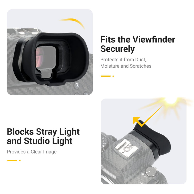 EOS R6 Mark II R6 R5 R5C Eyecup Eyepiece，Soft Silicon Extended Camera Eye Cup Viewfinder Special Designed for Canon EOS R6 Mark II R6 R5 R5C R5 C Full-Frame Mirrorless Camera for Canon EOS R6 Mark II, R6, R5, R5C
