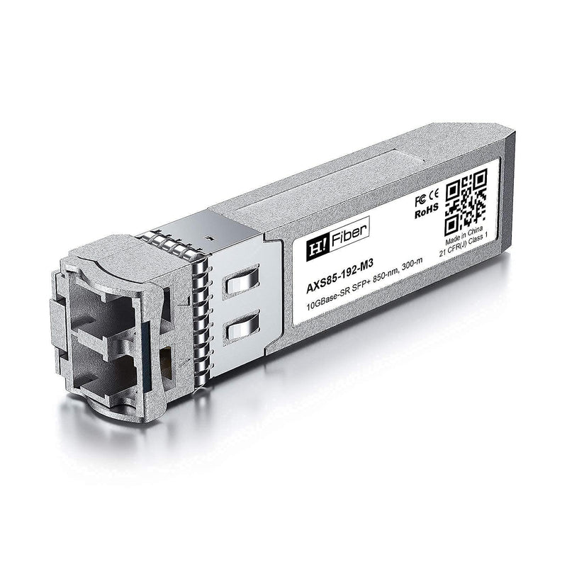 2 Pack 10G SFP+ SR Transceivers with 1m OM3 LC to LC Fiber Patch Cable, SFP+ to LC Multimode Module Compatible for Cisco SFP-10G-SR