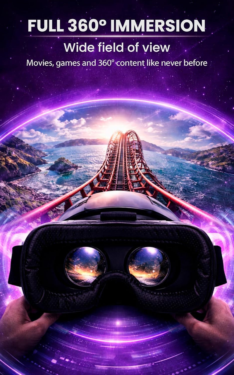 Heromask Essentials VR Headset for Phone · 3D Films & 360° Videos | 3D films, 360° videos & VR games with your smartphone. Adjustable HD lenses. Gift for adults & families