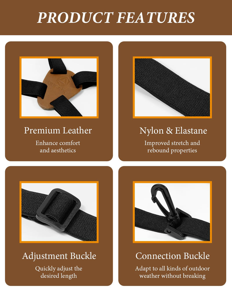 [AUSTRALIA] - Binocular Harness Strap, Binocular Harness for Birding, X-shaped Decompression Binocular Strap Brown 