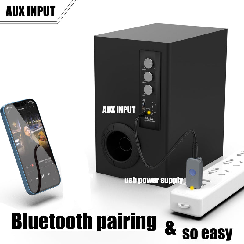 [AUSTRALIA] - USB Bluetooth Car Kit [Stronger Mics& Noise Cancellation] &[Plug-and-Play] Bluetooth 5.3 Receiver Adapter for Car Music/Hands-Free Calls/Stereo Audio,(H222) Grey 