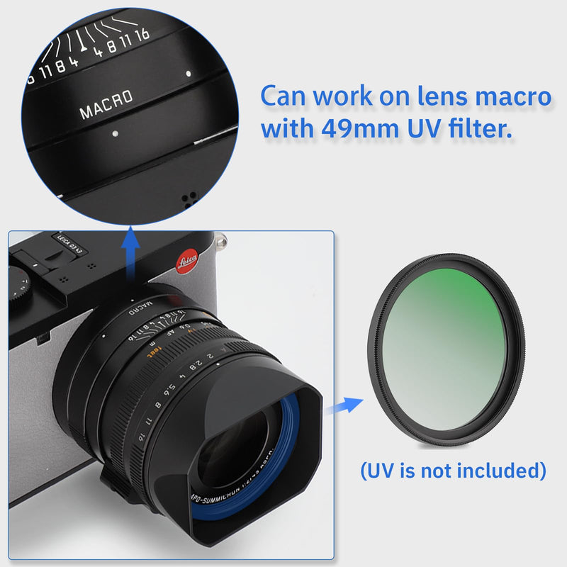 [AUSTRALIA] - Haoge Metal Square Lens Hood for Leica Q3 Q3-43 Camera Accessories Black LH-LQ343B Black Square for Q3/Q3-43 