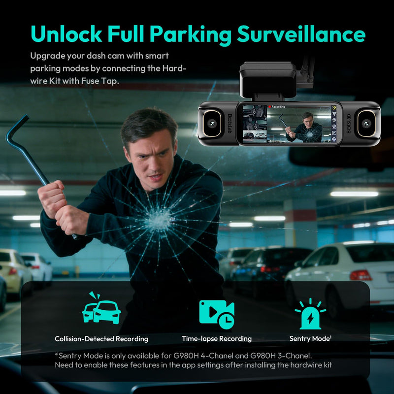 [AUSTRALIA] - BOTSLAB Type C Hardwire Kit with Fuse Tap, Exclusive for BOTSLAB Dash Cam G980H / G980H Pro / G980H Multi-Channel, Supports Parking Mode, Includes Double-3 Fuses Tap G980H Fuse Tap Hardwire Kit 