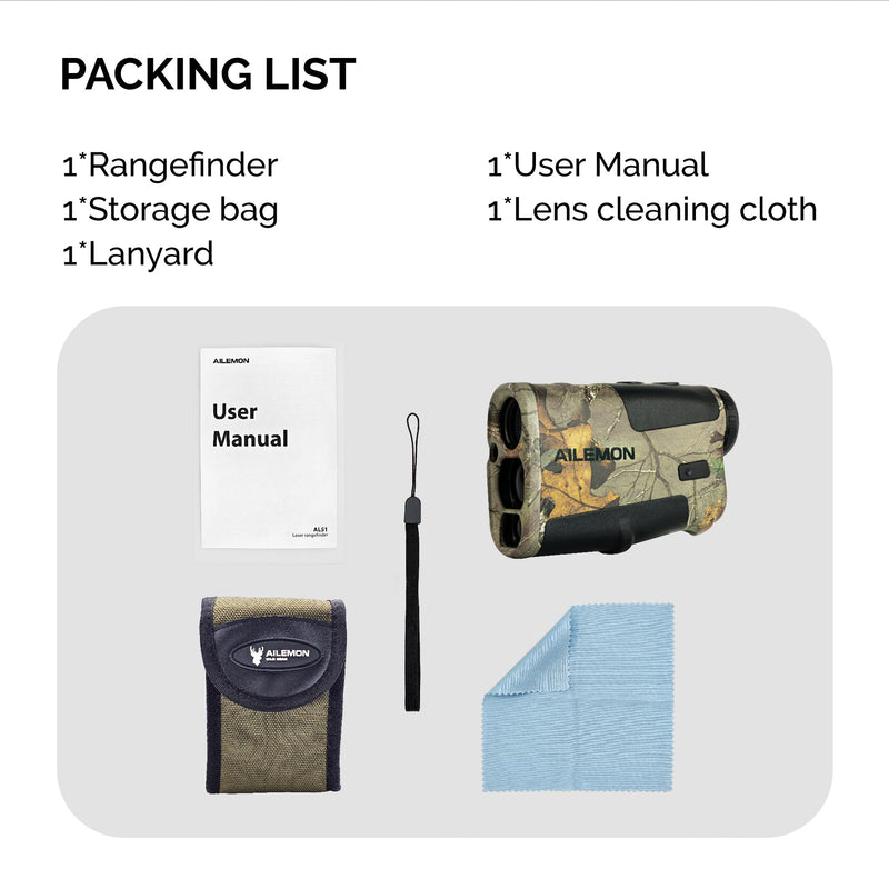 [AUSTRALIA] - AL51 Rangefinder Hunting Laser Range Finder Camo 900 Yards Waterproof Archery Rangefinders Multi Functional Distance/Angle/Speed/Scan 6X Magnification 