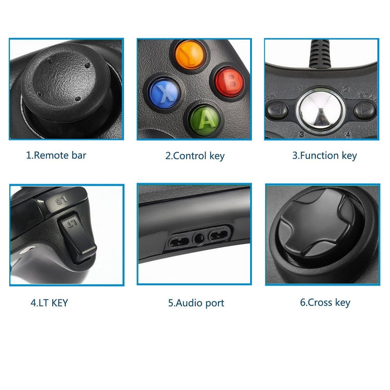 Xbox 360 Wired controller Gamepad Controller for Xbox 360(Black)