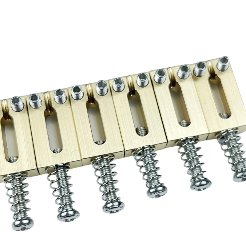 Kaynes 6PCS 10.8mm Guitar Bridge Saddles – Brass Tremolo Bridges Saddle for Fender Telecaster Tele TL Stratocaster Strat ST Style Electric Guitar Replacement (10.8MM)