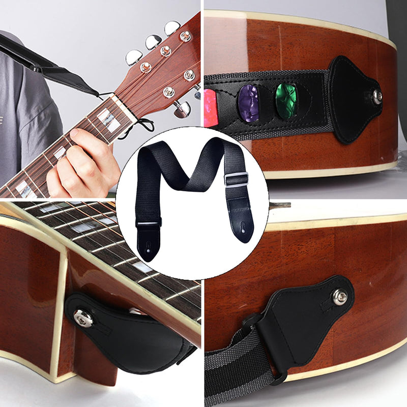 4 Pcs Guitar Straps, Adjustable Acoustic and Electric Bass Strap, Acoustic Electric Guitar Straps for Musical Instrument